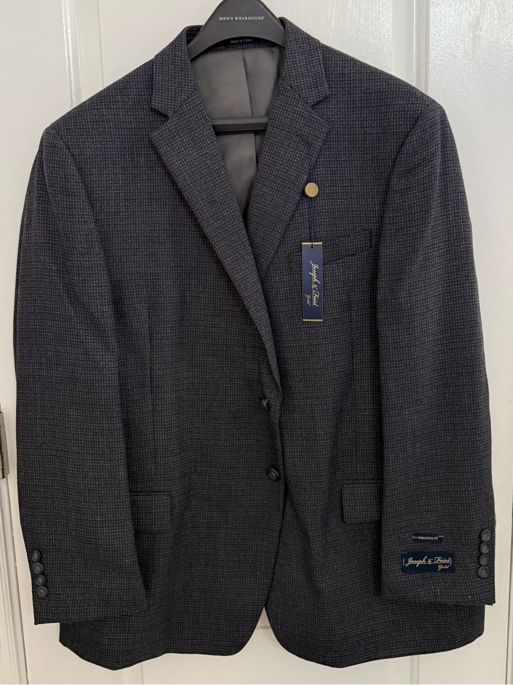 Joseph & Feiss Men's Charcoal Textured Sport Coat